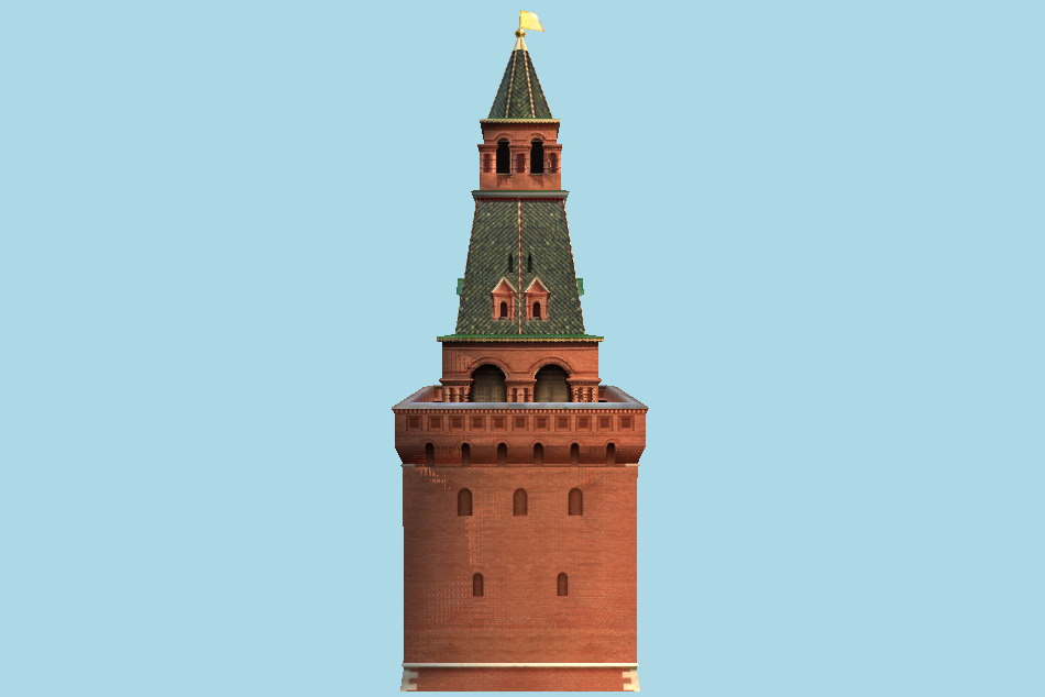 Vtoraya Kremlin Castle 3d model